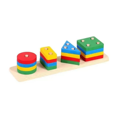 🧩 פאזל עץ מונטסורי צבעוני – משחק חינוכי להתפתחות מוקדמת