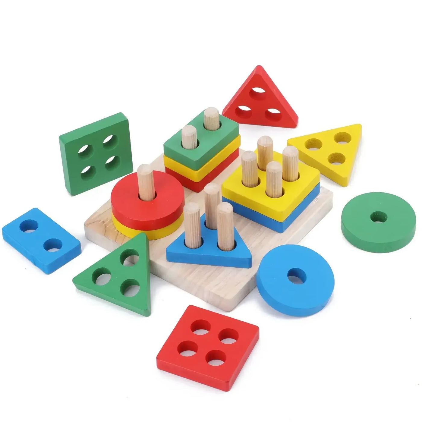 🧩 פאזל עץ מונטסורי צבעוני – משחק חינוכי להתפתחות מוקדמת