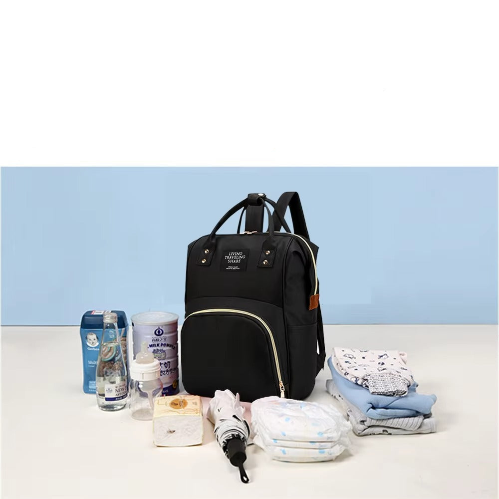 🎒 תיק גב אמא גדול – עמיד במים ורב-תכליתי לתינוק ולאמא