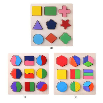 🧩 פאזל עץ גיאומטרי מונטסורי