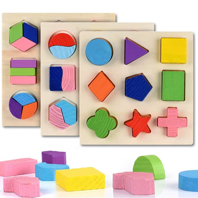 🧩 פאזל עץ גיאומטרי מונטסורי
