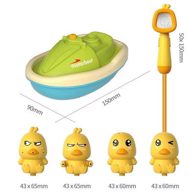 🚣 צעצוע אמבטיה אינטראקטיבי – סירה עם ברווזים