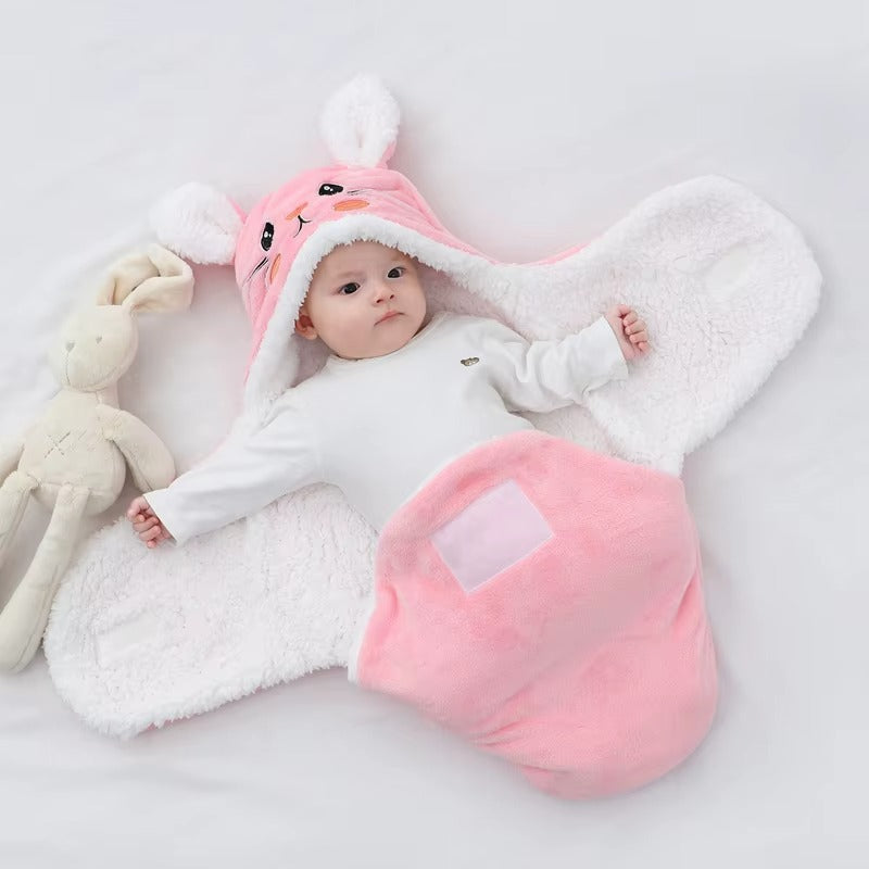 🌙 שק שינה רך לתינוקות 0-9 חודשים – פלנל חמים לעונות סתיו-חורף