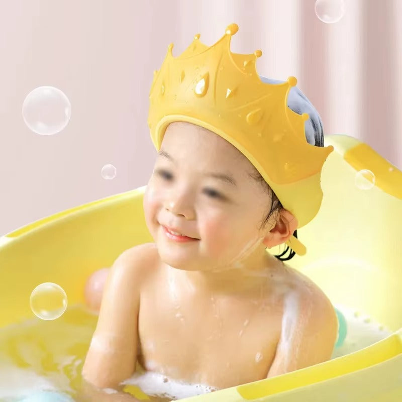🛁 כובע מקלחת סיליקון לילדים – הגנה על עיניים ואוזניים במים