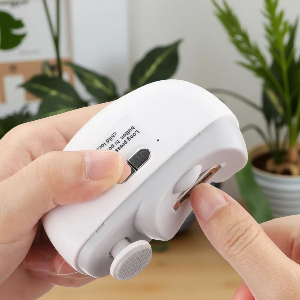 ✂️ מספריים חשמליים לילדים ותינוקות – עם תאורה וטעינה USB