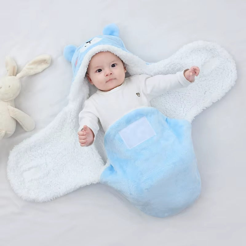 🌙 שק שינה רך לתינוקות 0-9 חודשים – פלנל חמים לעונות סתיו-חורף
