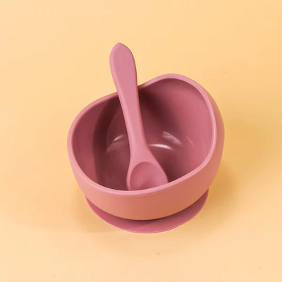 🍽️ סט קערה וכפית  סיליקון לימודיות – לאכילה עצמאית מושלמת