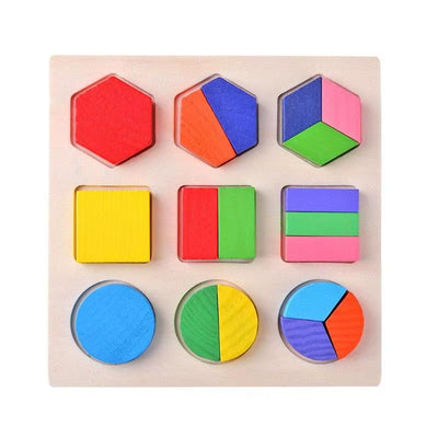 🧩 פאזל עץ גיאומטרי מונטסורי