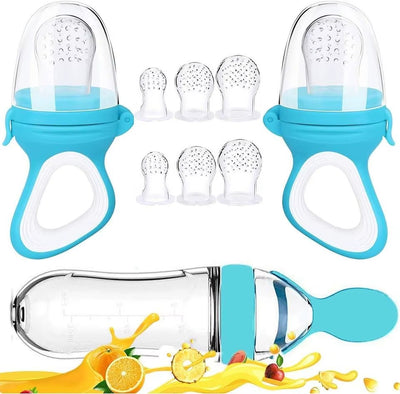 🍼 בקבוק + כף סיליקון לאכלת תינוקות