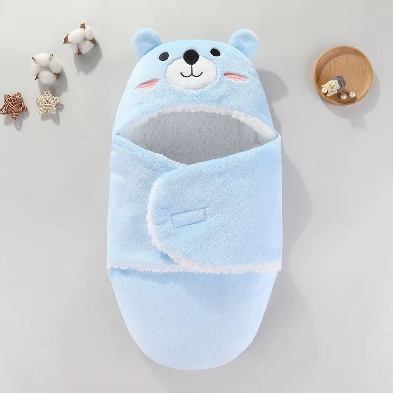 🌙 שק שינה רך לתינוקות 0-9 חודשים – פלנל חמים לעונות סתיו-חורף