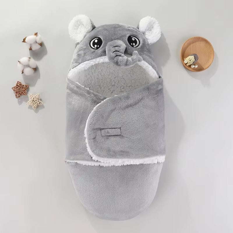 🌙 שק שינה רך לתינוקות 0-9 חודשים – פלנל חמים לעונות סתיו-חורף