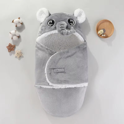 🌙 שק שינה רך לתינוקות 0-9 חודשים – פלנל חמים לעונות סתיו-חורף